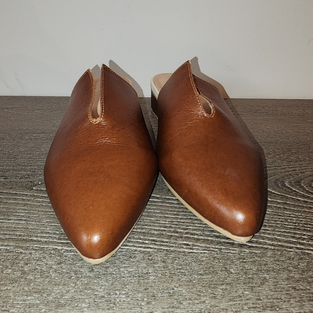 Stivali Pijao Cognac Leather Pointed Toe Mule EU 39 US 9 Quiet Luxury Minimalist - Picture 11 of 16